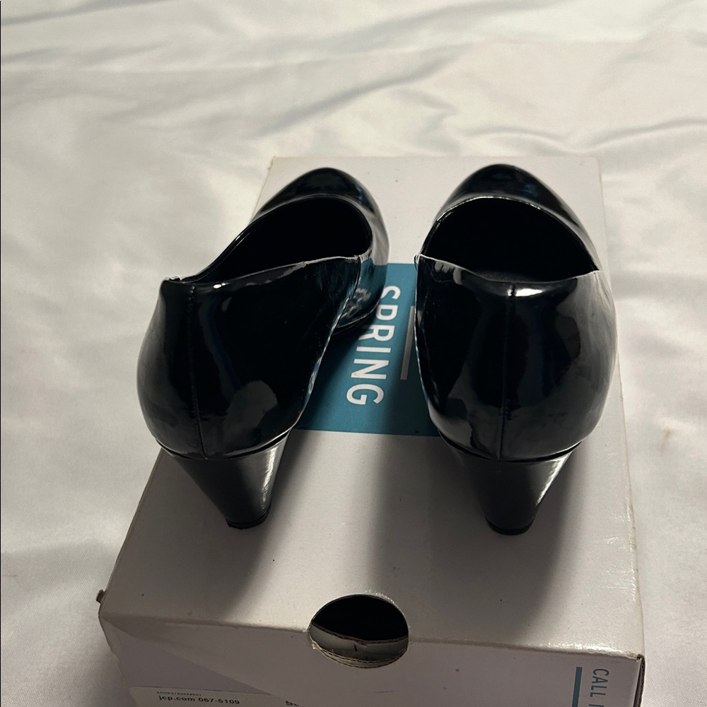 Call it spring patent black wedge heels - Picture 4 of 12